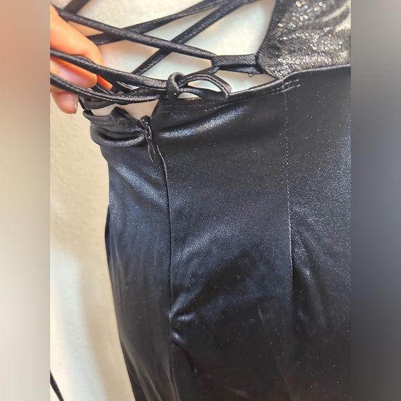 Floral Glitter Corset Dress in Black prom or evening corset sexy dress - Picture 17 of 17